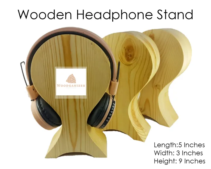 Headphone Holder Wooden Varnished Lazada PH