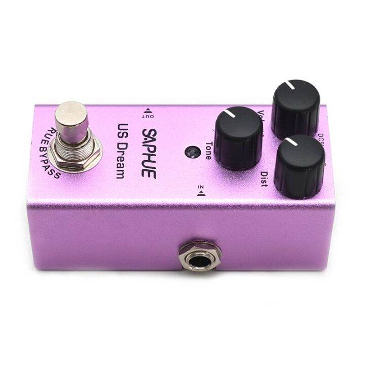 saphue-electric-guitar-us-dream-distortion-pedal-volume-dist-tone-knob-effect-pedal-mini-single-type-dc-9v-true-bypass-guitar-bass-accessories