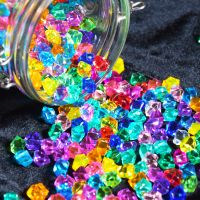 hotx【DT】 Plastic Colorful Small Stones Kids Jewels Chests Crushed Diamonds Pretend