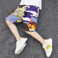 Boy Camouflage Half Trousers Casual Fitness For Kids Loose Sweat Stretch Khaki Sport Pants For Children Cargo Shorts