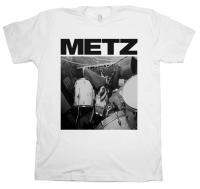 2023 NewMETZ I LIVE เสื้อยืดสีขาวใหม่! Sub Pop ออกแบบอย่างมืออาชีพที่เกษียณ! โอ้!