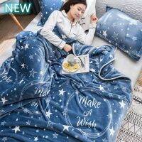 1PCS Winter Blanket Cartoon Bed Sheets 1.5/1.8/2M Simple Color Soft Thick Polyester New Home Bedding Quality Cover Flat Sheet