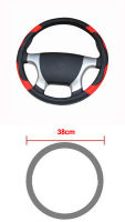 Truck Bus Car Steering Wheel Cover Diameters for 36 38 40 42 45 47 50CM 7 Sizes to Choose Carbon Fiber Black Red Dynamic