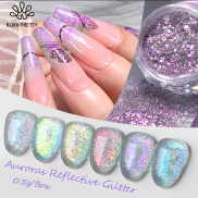 BORN PRETTY 1 Box Auroras Reflective Giltter Nails Powder UV Gel Polish