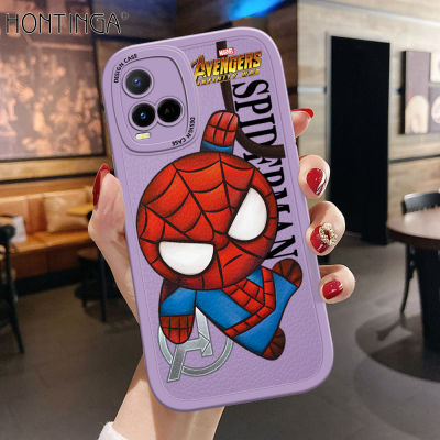 Hontinga ปลอกกรณีสำหรับ Vivo Y21 2021 Y21S Y33S Y21A Y21T Y33T T1X กรณีการ์ตูนน่ารัก Marvel หนังนุ่มซิลิโคนโทรศัพท์กรณีฝาครอบกล้องป้องกันกรณีกันกระแทกปกหลังโทรศัพท์ Softcase สำหรับหญิง