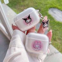 【hot sale】 ✲✚ C02 For Airpods 1 2 3 Pro Ins Cartoon Melody Kuromi TPU Clear Soft Bluetooth Earphone Case with Pendant Ornament Wireless Headset Sleeve Earbud Anti-fall Dust Proof Protective Cover