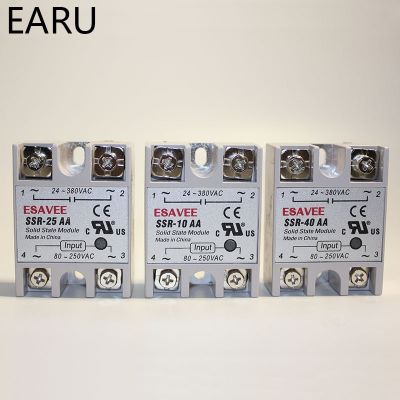 【Worth-Buy】 โซลิดสเตทรีเลย์ Ssr-10aa/25aa/40aa 25a 40a จริง80-250V Ac ถึง24-380V Ac Ssr 10aa 25aa 40aa ของแข็ง