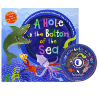 English original picture book a hole in the bottom of the sea with CD marine knowledge picture book childrens Enlightenment popular science picture book childrens language sense enlightenment childrens book barefoot