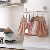 5 Pcs Coral Velvet Hand Towel Hanging Absorbent Towel Thickened Kitchen Hanging Towel Cleaning Rag Dish Towel Dish Cloth  Towels
