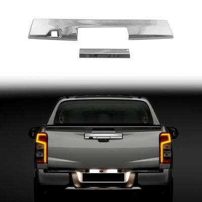 Car Chrome ABS Rear Trunk Gate Door Handle Bowl Cover Trim for Mitsubishi Triton L200 2019 2020 2021