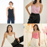 SHE KNOWS - Scandi Knit Camisole เสื้อนิตสายเดี่ยว ผ้านิต ปักลาย SHE KNOWS