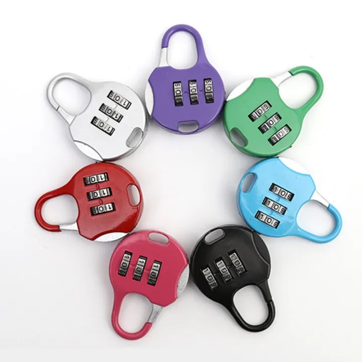Combination Lock Small Padlock Luggage Backpack Zipper Lock Gym