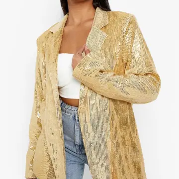 White glitter store blazer