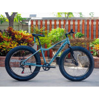 จักรยานเสือภูเขา ล้อโต  RICHTER FATBIKE CHOPPER NEW2023 26นิ้ว เกียร์ 7Sp. เฟรมอลูซ่อนสาย แถมฟรีไฟหน้า-ท้าย+สายล็อค (มีจัดส่งพร้อมขี่เป็นคัน 1