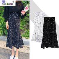 【CW】 2020 Skirt Hot Sales Dot Preppy Korean Design Waist 3024