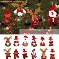 [Timmo House]12Pcs Merry Christmas Ornaments DIY Xmas Gift Santa Claus Snowman Christmas Tree Pendant Doll Hang Decoration For Home Happy New Year