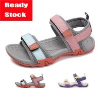 Korean Stylish Women Velcro Beach Sports Sandals Size 35-41 Light Anti Slip Sole Upstream Hiking Shoes 929 W2E5 ah