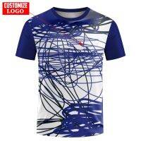 2023 Quick Drying Badminton Tennis Series 3D Print Popular Mens T shirt Sportswear Comfortable Tops Short Sleeve O-Neck T-shirt