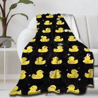 Funny Cute Yellow Cartoon Ducks Super Soft Fleece Flannel Big Blankets，Lightweight Comfort Throw Bedspread Quilt Moving Cove