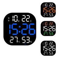 13Inch Wall Clock Brightness Adjustable Remote Control LED Digital Clock Electronic Dual Alarm Clock Living