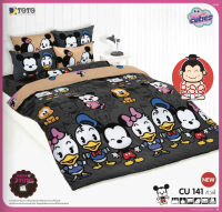 TOTO แท้ ครบเซ็ตสุดคุ้ม CU141 มิกกี้เมาส์ คิวตี้ MICKEY MOUSE Cuties ผ้าปูที่นอนโตโต้ 3.5 ฟุต + ผ้าห่มนวมเอนกประสงค์ 60x80 นิ้ว (ห่มได้ 1 คน)