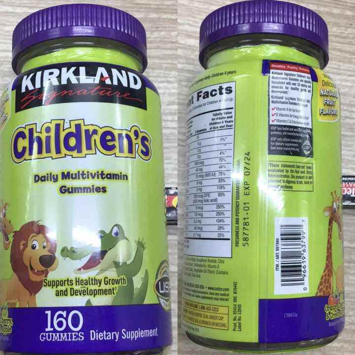 Kirkland Signature Childrens Daily Multivitamin Gummies 160 Gummies