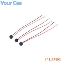 10pcs Electret Condenser MIC Capacitive Electret Microphone 4mm x 1.5mm for PC Phone MP3 MP4 with 2 Leads wire wire length:5.5CM