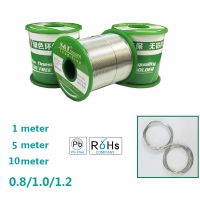 10m/lot 0.8 1.0 1.2mm lead-free Solder Wire Tin Bar High Purity Environmental 2% Contain Rosin Soldering Wire No-clean Tin