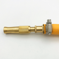 หัวฉีดน้ำ ที่ฉีดน้ำ ปืนฉีดน้ำ ทองเหลือง 4" ปรับน้ำได้ Brass Hose Nozzle Adjustable Water