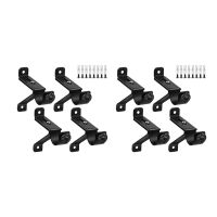 8X Curtain Rod Bracket, Adjustable Heavy Duty Curtain Rod Holders, Black Curtain Rods Hooks Hangers for Wall Drapery Rod