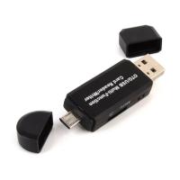 ไมโคร USB + USB OTG อะแดปเตอร์เมมโมรี่การ์ด USB2.0เครื่องอ่านการ์ดสำหรับ PC Android