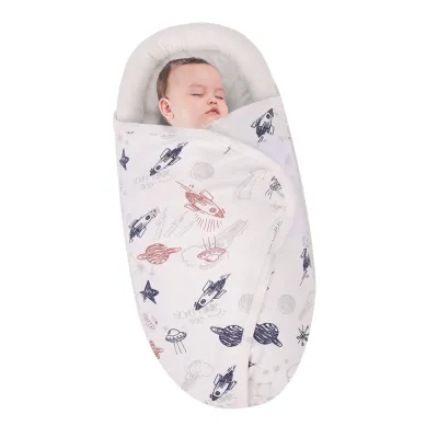 ทารกแรกเกิดถุงนอนซองจดหมายนุ่มพิเศษอบอุ่นพันผ้าห่มที่มีหัวปกป้องผ้าฝ้ายทารกห่อใหม่ทารกแรกเกิดรายการ