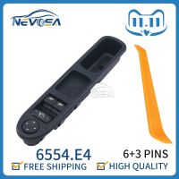 Nevosa 6554.E4 6554E4ด้านหน้าซ้ายสวิตช์เปิดปิดหน้าต่างพลังงานหลักคนขับพร้อมพับสำหรับ2000-2005เปอโยต์307 96351622XT