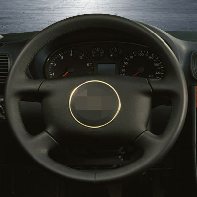 DIY Car Steering Wheel Cover Black PU Artificial Leather For Audi A2 (8Z) A3 (8L) Sprotback A4 (B5 B6) Avant A6 (C5) A8 (D2) S4