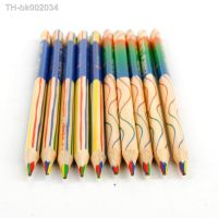 ❀❅﹍ 10pcs 4 Colors Concentric Pencil Kawaii Wooden Colored Pencil Rainbow Color Pencil For Kid DIY School Graffiti Drawing Painting