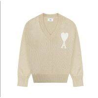 ✨✨Stock✨✨Plus Size de Coeur Macaron Heart Jacquard Casual Long Sleeve V-Neck Sweater