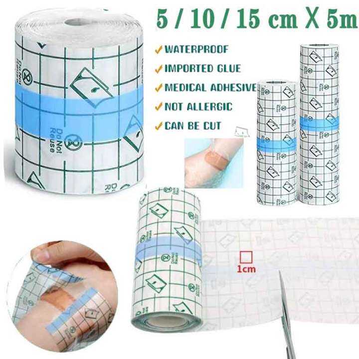 5M Transparent Tape Medical Adhesive Plaster Waterproof Antiallergic