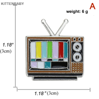 KITTENBABY เข็มกลัดติดปกทีวีแบบวินเทจไม่มีสัญญาณในยุค80เข็มกลัดสายรุ้งหลากสีป้ายเครื่องประดับแฟชั่นที่กำหนดเองของขวัญที่ระลึก