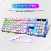 Mechanical Pc Gaming Keyboard Cool Backlight สำหรับแท็บเล็ตแล็ปท็อปเมาส์คีย์บอร์ดแบบมีสาย Usb Luminous แล็ปท็อปอุปกรณ์เสริม104คีย์