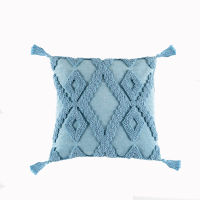 Boho Style cushion cover Pink Yellow Blue Beige Tassels pillow cover Handmade for Home decoration Sofa Bed 45x45cm30x50cm