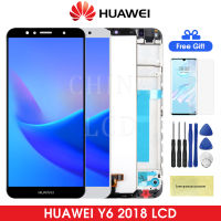 5.7 สำหรับ Huawei Y6 2018 Y6นายก2018จอแสดงผล LCD ดั้งเดิมหน้าจอสัมผัสดิจิไทเซอร์แทนโดยหัวเว่ย L11 L21 LX1 LX3 L31 L42