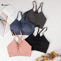 CHRLEISURE Seamless Sports Bra Women Yoga Crop Top Elastic Quick Drying Running Underwear with Chest Pad Gym Clothing Activewear