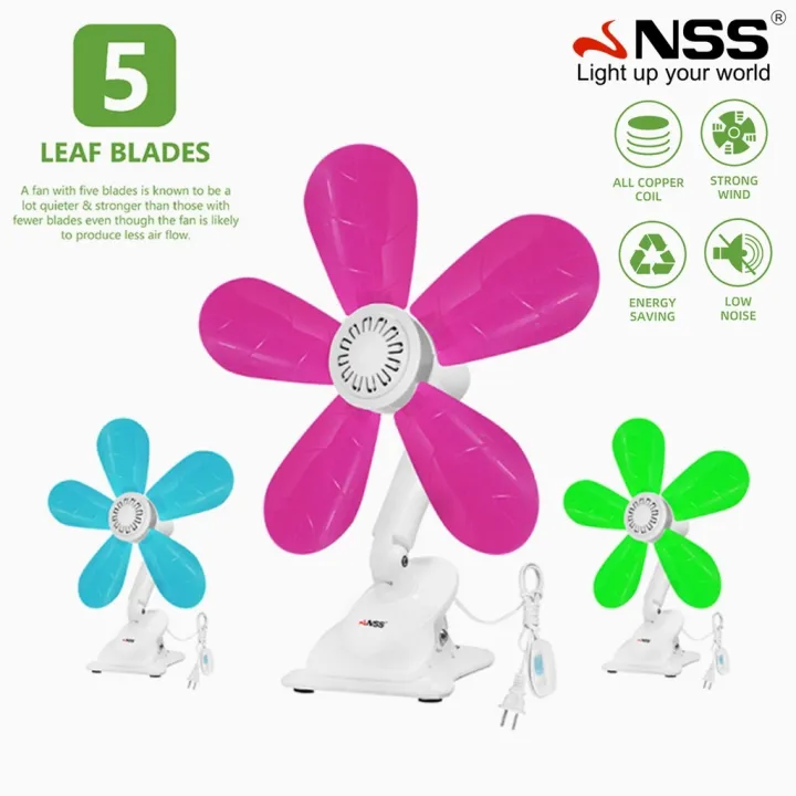 NSS Portable Ceiling Fan/Clamp Fan 5 Blade Hybrid Durable Ceiling Fan