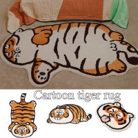 Plush Bedside Car Cartoon Tiger Rug Non-Slip Bathroom Doormat Fluffy Children Room Cars Absorbent Kitchen Rugs Home Tae