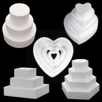 4/6/8/10Inch Heart Round Shape Polystyrene Sugar Craft Dummy Party DIY Practice Model Cake Foam Mold Kitchen Accessory Bread  Cake Cookie Accessories