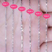 Fanqieliu S925 Stamp Silver Plating Matching Chain Slim Thin Necklace For Women Trendy Jewelry Girl Gift New Accessories LS345