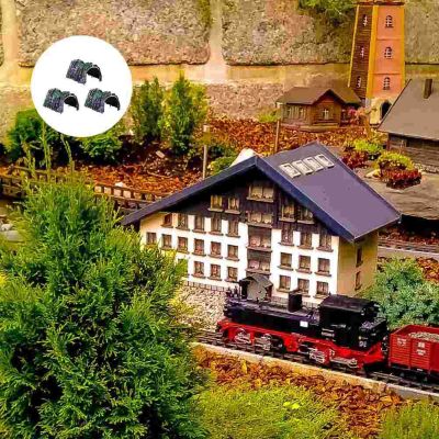 3pcs Simulation Cave Models Railway Train Cave Tunnels Figurines Toys Educational for Playing Accessories