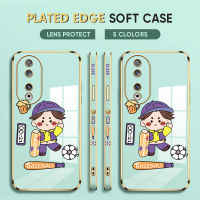 Diorcase For Honor 90 5G,90 Lite 5G ฟรีสายคล้อง + การ์ตูนฟุตบอลเบสบอลสเก็ตบอร์ดกีฬาเด็กชายเคสขอบสี่เหลี่ยมลวดลายเคสโทรศัพท์ชุบหรูหราเคสโทรศัพท์นิ่ม