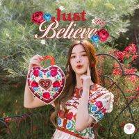 (สินค้าพรีออเดอร์ 5 วัน) Just Believe Bag กระเป๋าหัวใจพิมพ์ลายดอกไม้สีเเดงเเต่งไข่มุกสวยม๊ากกกกๆๆไอเทมนี้ต้องมีจ้า