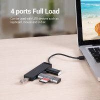 Vention Usb Hub 4 พอร์ต Ultra Slim 3 . 0 2 . 0 Hub ความเร็วสูงพร้อม Micro Power Supply สําหรับโน้ตบุ้ค Pc